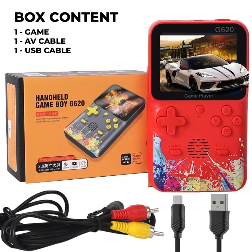 🎮 WRADER® G620 500-in-1 Handheld Retro Game Console – Plug & Play Classic Fun!