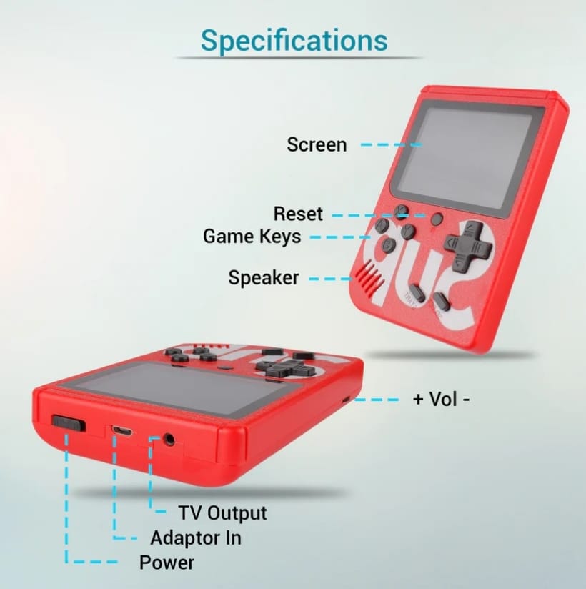 🎮 Mini SUP Handheld Retro Game Console – 500 in 1 Classic Fun | Best For Kids